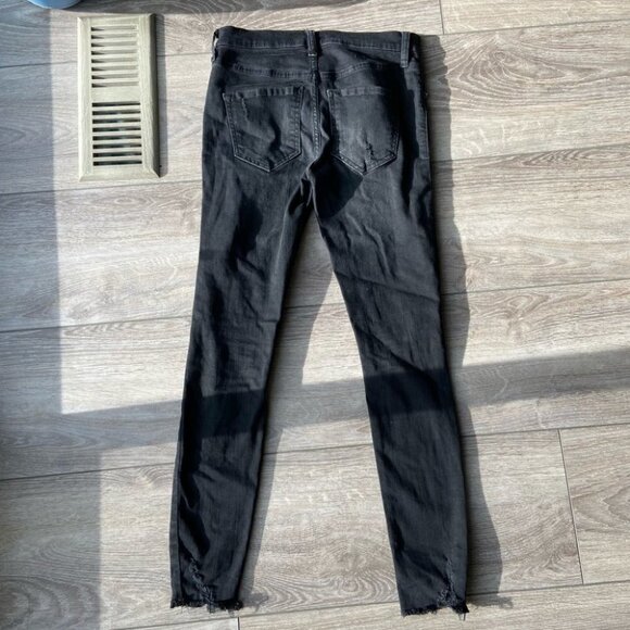 Free People Ripped  Skinny Black Washed Jeans - Picture 10 of 13